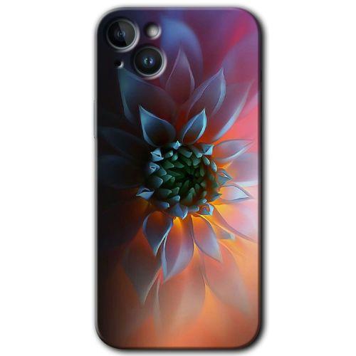 iPhone 14 Plus HD Baskılı Kılıf + 9D Tam Ekran Koruyucu - Çiçek Motif