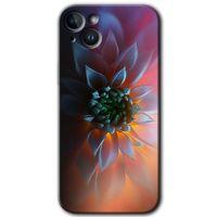 iPhone 14 Plus HD Baskılı Kılıf + 9D Tam Ekran Koruyucu - Çiçek Motif