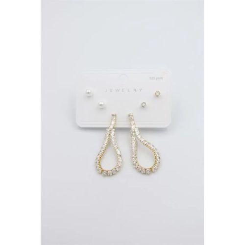 Çoklu Set Küpe - Altın