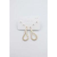 Çoklu Set Küpe - Altın