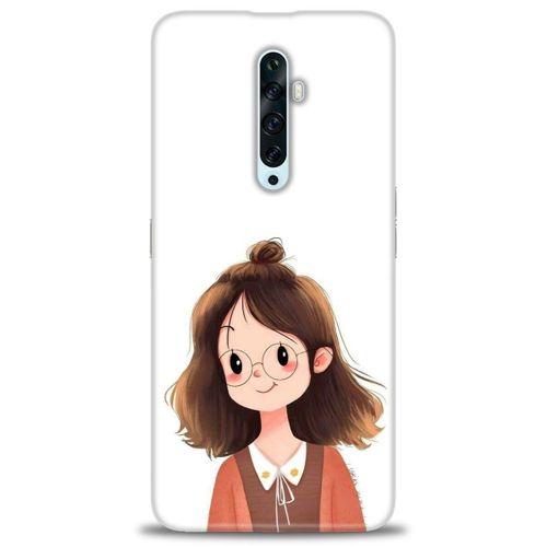 Oppo Reno 2Z Kılıf HD Baskılı Kılıf - Tatlı Kız + Tam Ekran Koruyucu