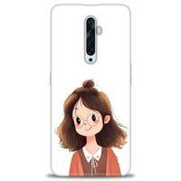 Oppo Reno 2Z Kılıf HD Baskılı Kılıf - Tatlı Kız + Tam Ekran Koruyucu