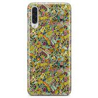 Samsung Galaxy A50s Kılıf Hippie Doodle Arka Kapak Koruma Desenli Full Koruyucu