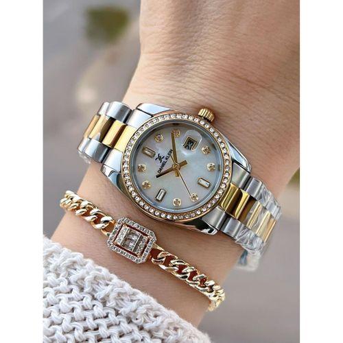 Daniel Klein Çelik Kordonlu 2 Yıl Garantili 3 Atm Suya Dayanıklı Kadın Kol Saati+Bileklik BD.10108.3