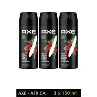 3 Adet Axe Africa Erkek Deodorant Sprey 150 ml