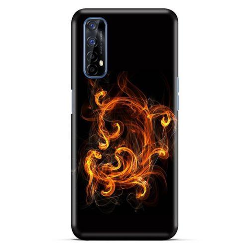 Lopard Oppo Realme 7 Uyumlu Kılıf FireX (25) Antişok Kapak Ateş Kırmızı