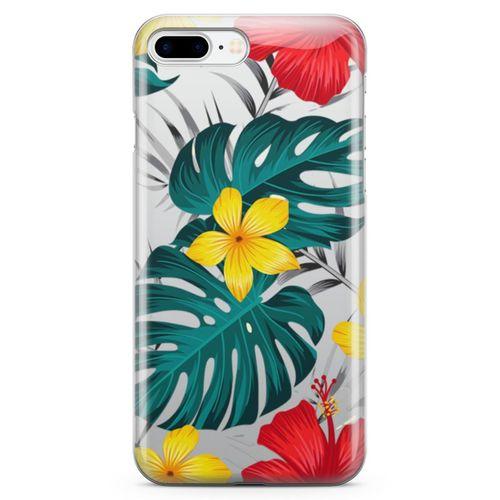 Apple iPhone 7 Plus Kılıf Marmaris Çiçekleri Arka Kapak Koruma Desenli Full Koruyucu