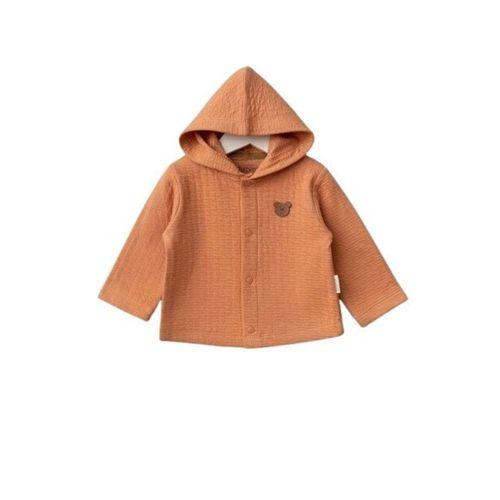 Bebitof Kapüşonlu Bebek Hırka 80153 Kiremit