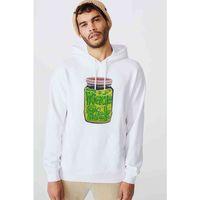 Rick And Morty I Am Pickle Baskılı Beyaz Erkek Kapşonlu Sweatshirt
