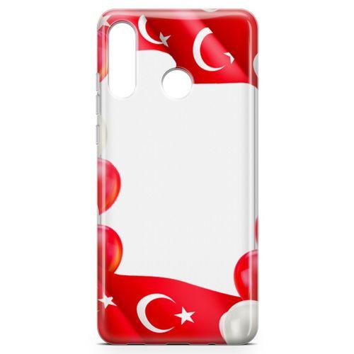 Huawei P30 Lite Kılıf Balonlar Türkiye Bayrağı Arka Kapak Koruma Desenli Full Koruyucu