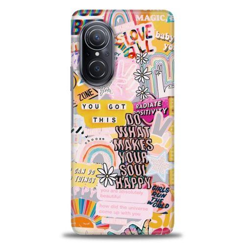 Huawei Nova 9 SE Kılıf HD Baskılı Kılıf - Good Vibes + Tam Ekran Koruyucu