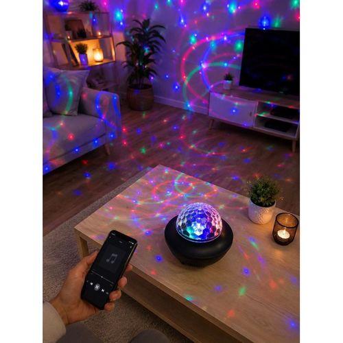 Rgb Bluetooth Disko Lambası Dahili Hoparlörlü Müzikli Parti Işığı Usb Ve Tf Kartlı
