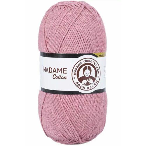 1 Adet Madame Cotton El Örgü İpi Yünü 100 gr 024 Gül Kurusu - mudanis