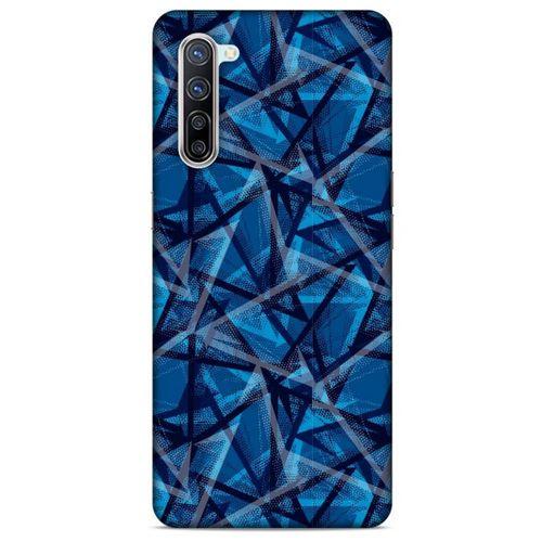 Oppo Reno 3 Pro 5g Uyumlu Kılıf Mavi Delisi (46) Core Armor Kılıf Geometrik