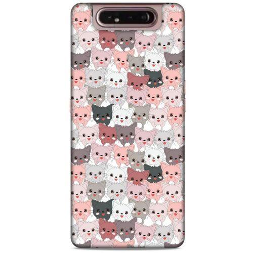 Lopard Samsung Galaxy A80 Uyumlu Kılıf Kediler (31) TPU Kılıf Minikler