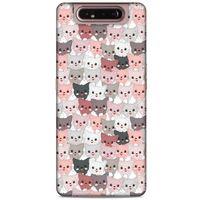 Lopard Samsung Galaxy A80 Uyumlu Kılıf Kediler (31) TPU Kılıf Minikler