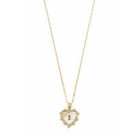 Sedefli Kalp Kolye - Altın
