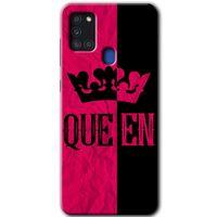 Samsung Galaxy A21s HD Baskılı Kılıf + 9D Tam Ekran Koruyucu - Queen
