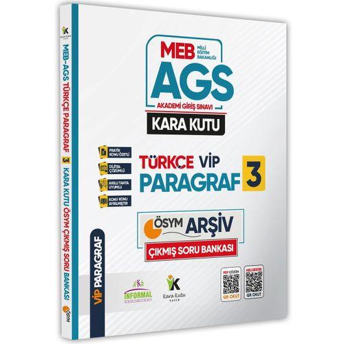 MEB-AGS Türkçenin Kara Kutusu VİP PARAGRAF 3 ÖSYM Çıkmış Soru Arşivi Bankası Konu Özetli Çözümlü