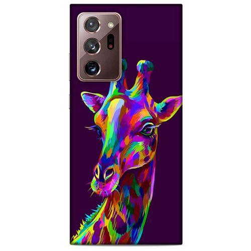 Samsung Galaxy Note 20 Ultra Uyumlu Kılıf Mor Delisi (30) Silicone Case Zürafa