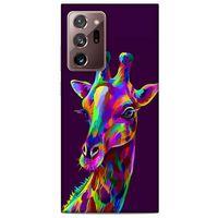 Samsung Galaxy Note 20 Ultra Uyumlu Kılıf Mor Delisi (30) Silicone Case Zürafa