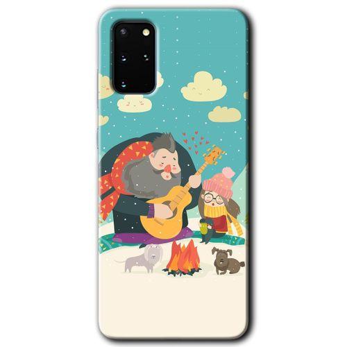 Galaxy S20 Plus Kılıf HD Desen Baskılı Arka Kapak - Kış Pikniği