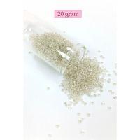 Dökme Cam Kum Boncuk (11/0) 2 mm - 20 Gram - Şeffaf - BNC034