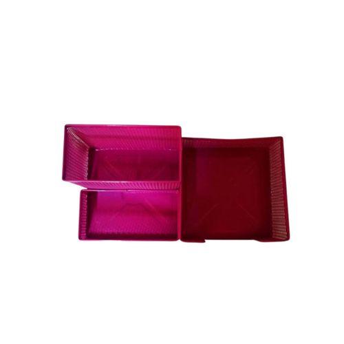 LİNEA METAL PERFORE ÜÇLÜ MASA SETİ ( Pembe)