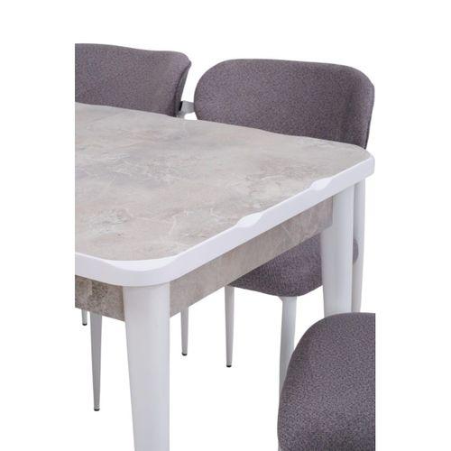 Rambla Mdf Açılır Lak Panel Mutfak Masa Sandalye Takımı 80*130cm