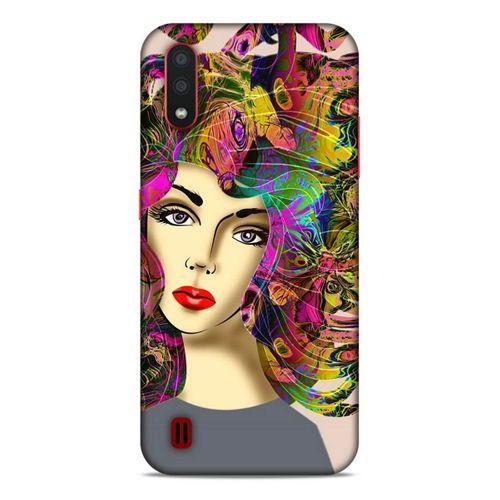 Lopard Samsung Galaxy A01 Uyumlu Kılıf Sürreal Yüzler ♀ (40) Fit Silikon Kılıf Desenli