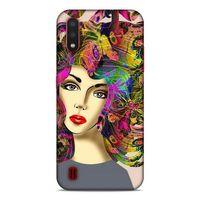 Lopard Samsung Galaxy A01 Uyumlu Kılıf Sürreal Yüzler ♀ (40) Fit Silikon Kılıf Desenli