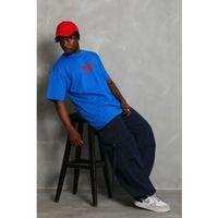 Erkek Baskılı T-Shirt Kısa Kol Bisiklet Yaka Regular Fit Rahat Kalıp Günlük Tişört - Saks Mavisi