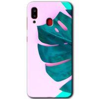 Samsung Galaxy A20 HD Baskılı Kılıf + 9D Tam Ekran Koruyucu - 3D Yaprak