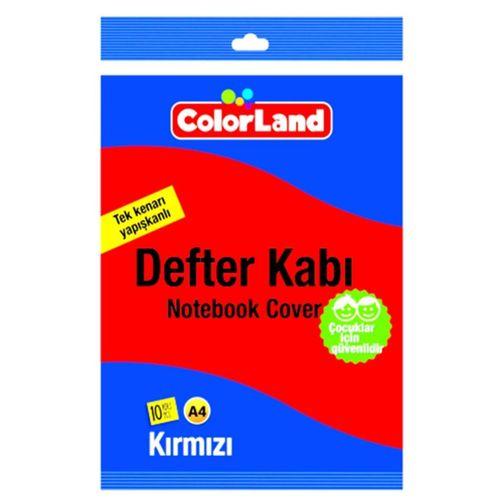 Colorland Hazır Defter Kabı A4 10Lu Kırmızı
