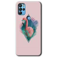 Omix X500 Kılıf HD Desen Baskılı Arka Kapak - Flamingo