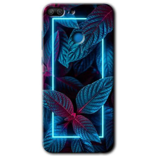 Honor 9 Lite Kılıf HD Desen Baskılı Arka Kapak - Mekanik Yaprak 4 + Kırılmaz Cam