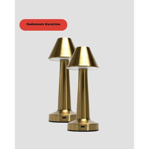 Led Masa Lambası 3 Renk Ayarlı Şarjlı Kablosuz Modern Tasarım