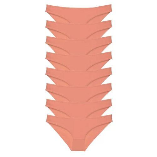 8 Adet Süper Eko Set Likralı Kadın Slip Külot Pudra