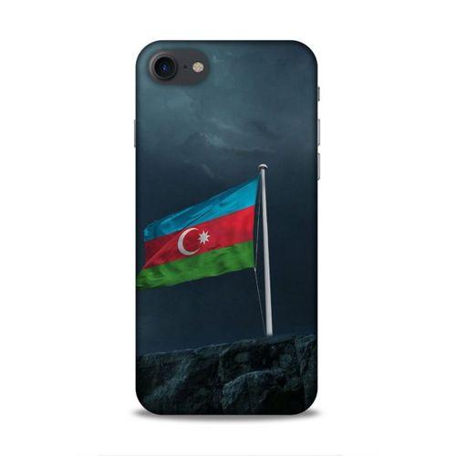 Apple Iphone 7 Uyumlu Kılıf Azarbaijan (27) Tasarımlı Kılıf Mavi Beyaz