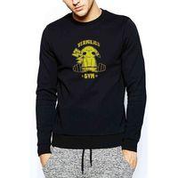 Pokemon Pikachu Gym Baskılı Siyah Erkek Sweatshirt