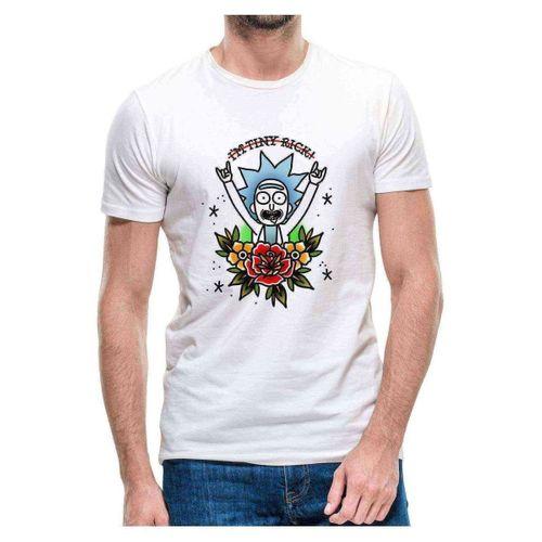 Rick And Morty Metal Rock Baskılı Beyaz Erkek Tshirt