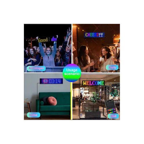 LED Matrix PANEL esnek USB 5V Bluetooth App kaydırma reklam LED araba sloganı esnek RGB Kayan YAZI