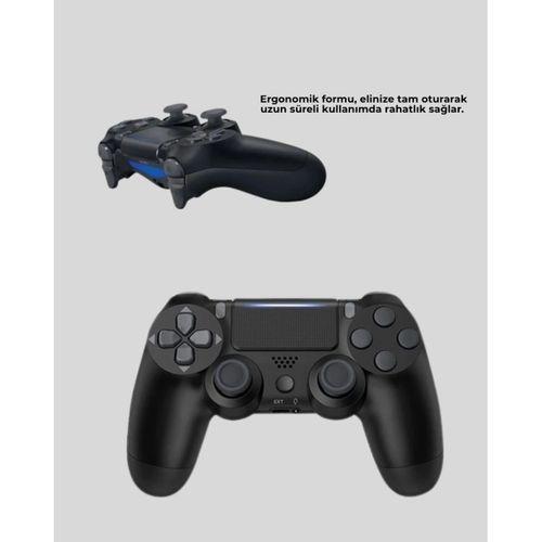 Ps4 Uyumlu Kablosuz Oyun Kolu Ergonomik Çift Titreşimli