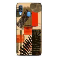 Lopard Samsung Galaxy A40 Uyumlu Kılıf Soyut Sanat (44) Desenli Tough Armor Kılıf