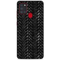Samsung Galaxy A21s Kılıf Dragons (2) Kabı Ejderha Deri Siyah
