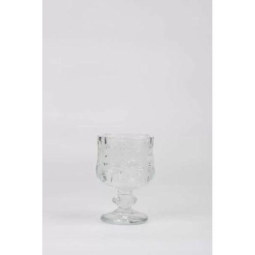 Ayaklı Kahve Yanı Bardağı Kristal Kesim Shot Bardak 7cm x 4 cm 6 Lı Set