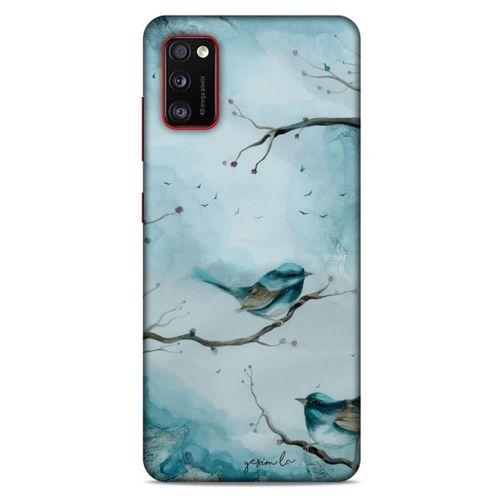 Lopard Samsung Galaxy A41 Uyumlu Kılıf Y.Liva-2020 Seri Mavi Kuş Hybrid Kılıf