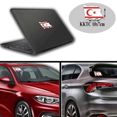 Kktc Arma, Araba, Cam, Laptop Etiket Oto Sticker -araç Aksesuar 10x7 Cm