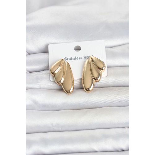 316L Çelik Gold Renk Vintage Kadın Küpe