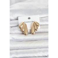 316L Çelik Gold Renk Vintage Kadın Küpe